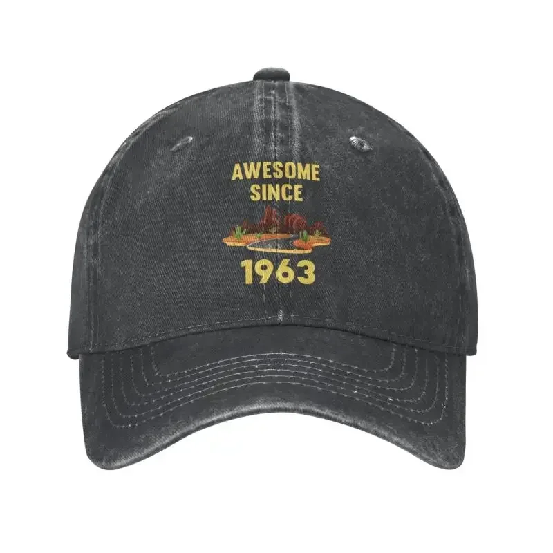 Fashion Unisex Cotton Street Year 1963 Baseball Cap Adult 60 Years Old Gifts 60th Birthday Adjustable Dad Hat Women Men Hip Hop