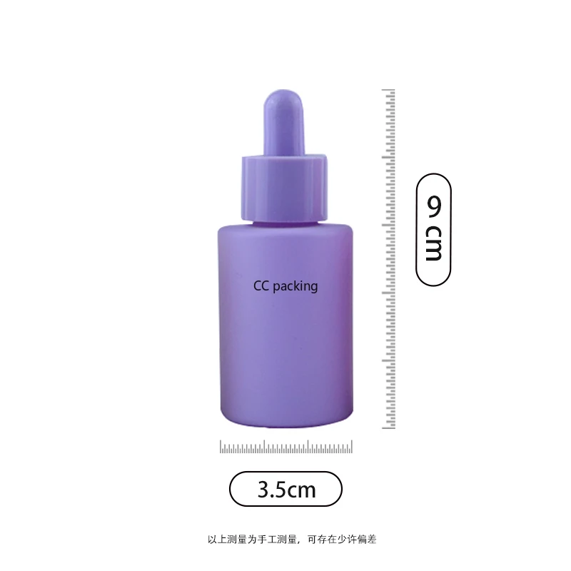 30ml Kleurrijke Matglas Macaron Druppelflessen Roze/Geel/Groen Essentiële Olie Essentie Vloeibare Flesjes Pipet Cosmetische verpakkingen