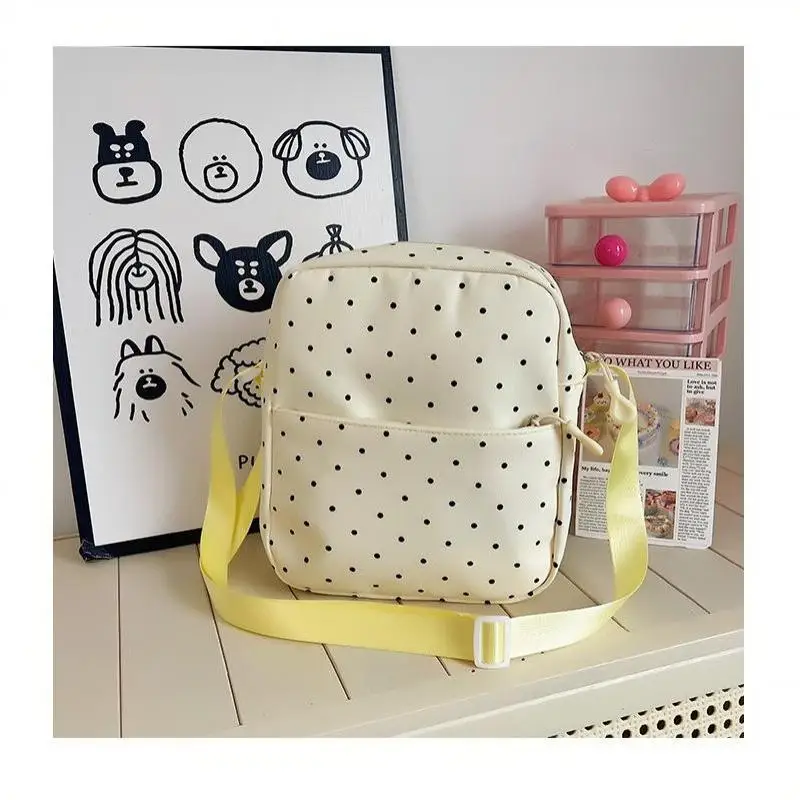 Nylon-Rucksack-Set mit Polka Dots, mehrere Fächer, Reißverschluss, Mädchen-Rucksack-Set, Aufbewahrung von Schreibwaren, Studentenrucksack, Mädchen-Geschenke – Detail 24