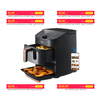 Midea Hot Air Fryer, Double Stack, Overlapping Airfryer, Smart WiFi Sync with Alexa, 11L XL Vertical Space-Saving ,MAF002S