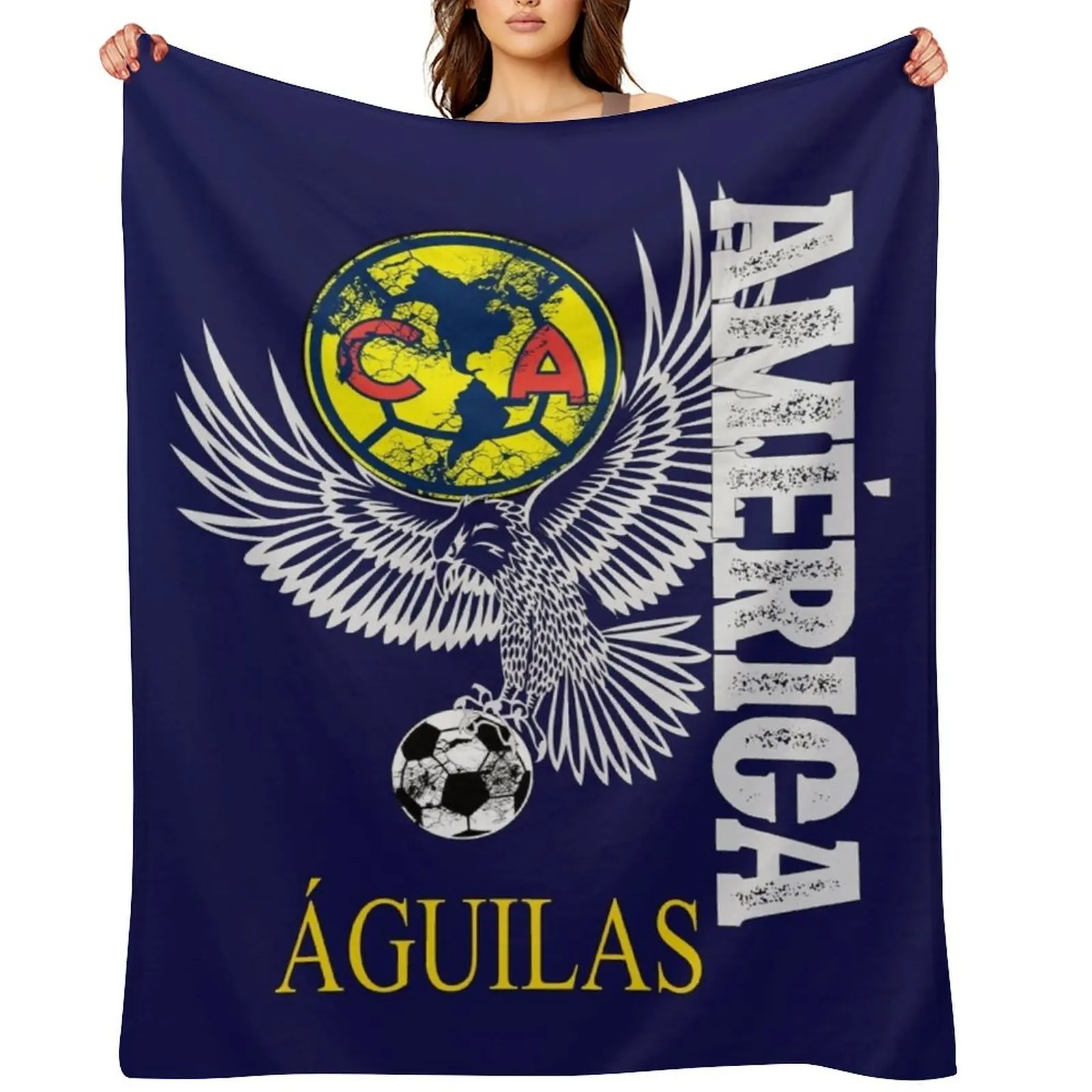 

Aguilas del America Playera Futbol Mexicano Liga Mx Throw Blanket Bed Fashionable Beach Sofa Quilt Personalized Gift Blankets