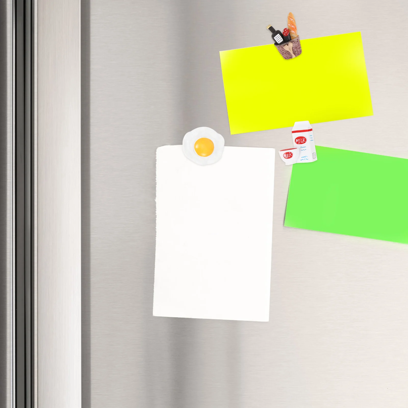 

6Pcs Resin Cartoon Pan Fridge Accessories Eyecatching Design Refrigerator Stickers Suitable for Multiple Occasions