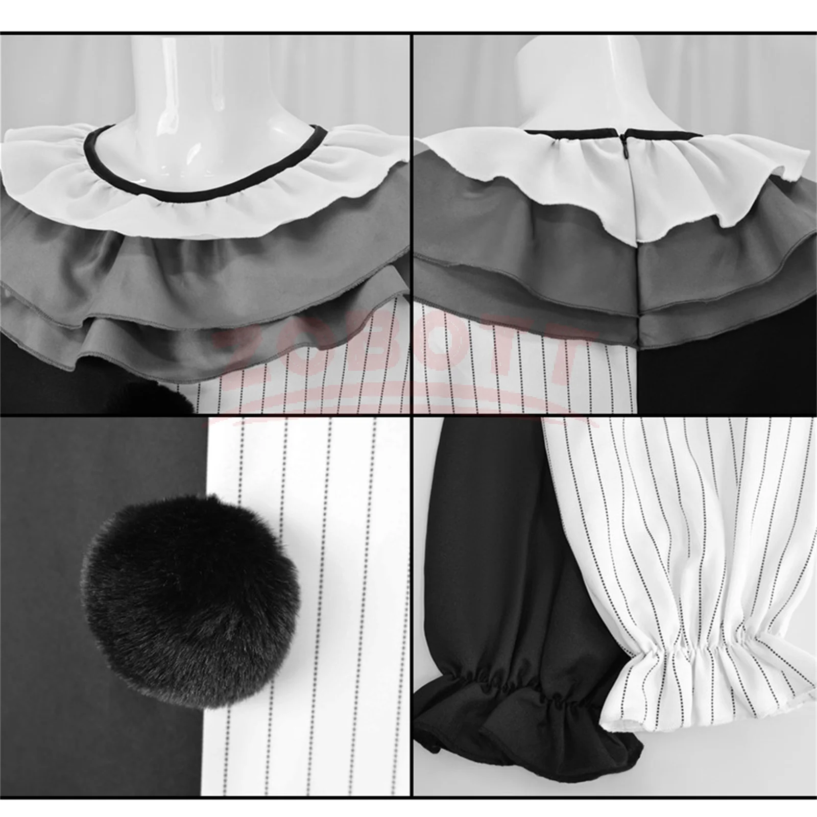Art The Clown Cosplay  Costume Terriferr 3 Costume Killer Clown Jumpsuits Halloween Carnival Party Horror Costume view 4