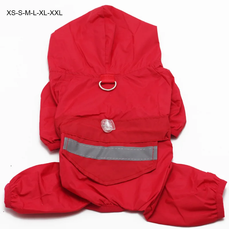 Pet Dog Waterproof Raincoat Jumpsuit Reflective Rain Coat Sunscreen Dog Outdoor Clothes Jacket for Small Dog Pet Supplies