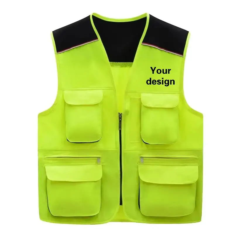 Outdoor Men's Multi Sleeveless Pocket Fish Jacket Print Logo Customization Personalization Camping Sleeveless Vest Photography