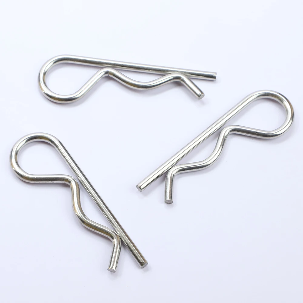 Cotter Pins R Clips 304 Stainless Steel M1.2 M1.6 M1.8 M2 M2.5 M3 M3.5 M4 Metal Pins Spring Retaining Clips for Automotive