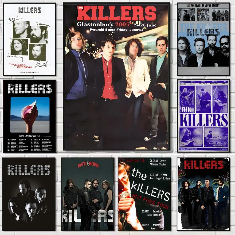 The K-Killers Band Poster Self-adhesive Art Waterproof Paper Sticker Coffee House Bar Dorm Room Wall Decor
