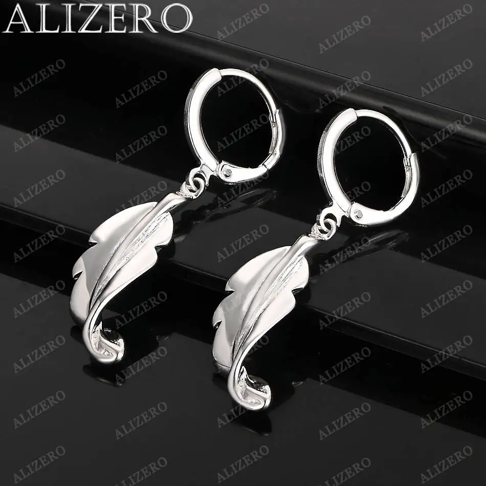 

Серьги из стерлингового серебра 925 пробы с изогнутыми листьями, висячие серьги для женщин, модные украшения для вечеринок и повседневной носки