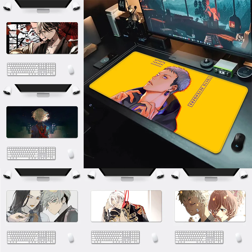 Tokyo Revenger Mousepad HD Printing Computer Gamers Locking Edge Non-slip Mouse Pad XXL90x40cm Keyboard PC Desk Pad