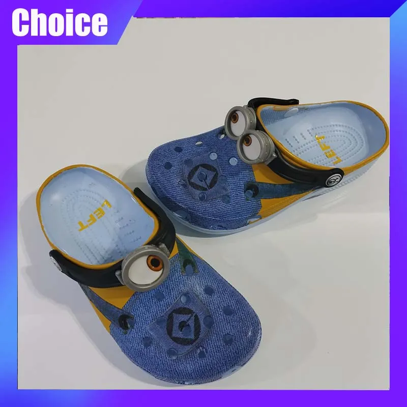 

Minions Slippers Cartoon Cute Hole Sandals EVA Anime Home Beach Shoes Summer Adult Slippers Male Female Trendy Outdoor Shoe Gift