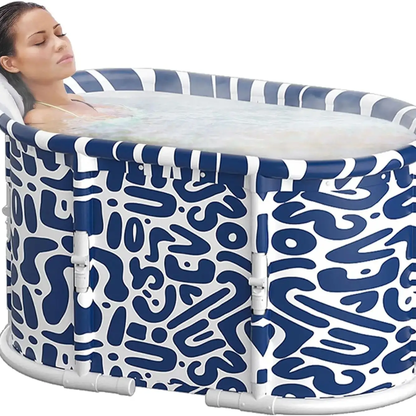 Foldable Ice Bath Tub Portable Bathtub for Adults Installation-free Soaking Bath Tub Eco-Friendly Shower Bathing Tub Hot Water B