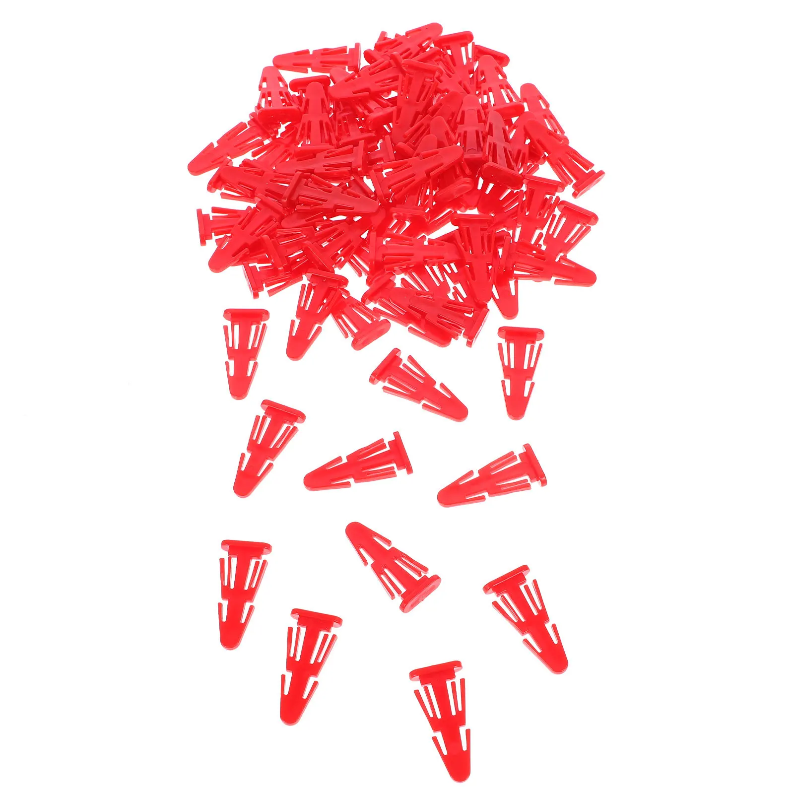 100 Uds tapa de cubo de basura pasador con bisagras pestillos de plástico duraderos para múltiples cubos cubierta de cubo de basura suministros de enchufe pestillos de plástico