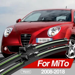 For Alfa Romeo MiTo 2008-2018 Front Windshield Wiper Blades 2pcs Windscreen Window Accessories 2009 2012 2013 2014 2015 2016