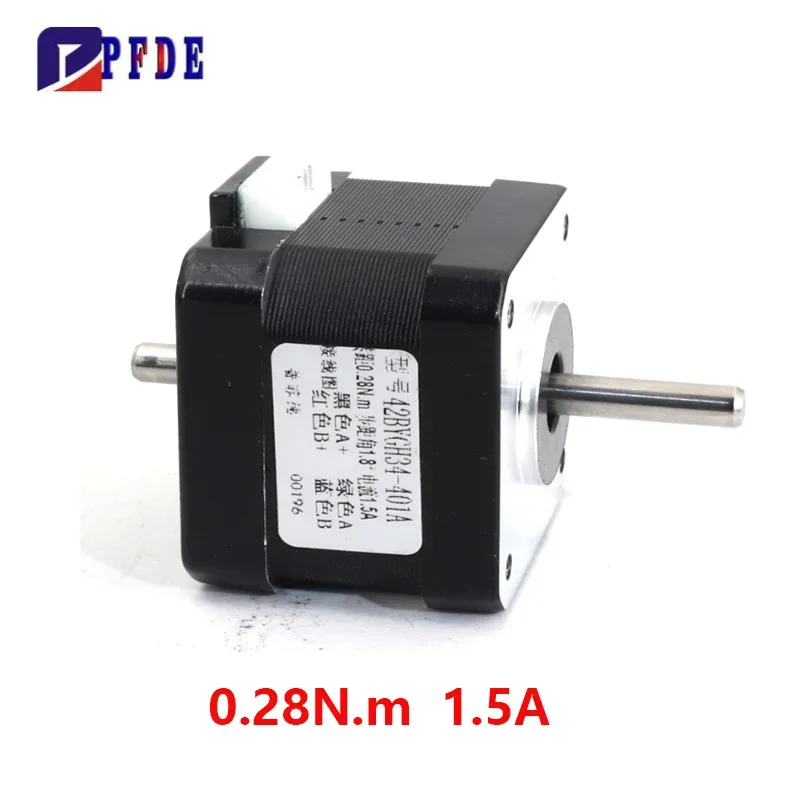 Double Shaft Nema 17 Stepper Motor 0.28N 0.4N 0.55N 0.7N 1.5A 4-lead Electric Equipment 3D Printer CNC Engraving Milling Machine
