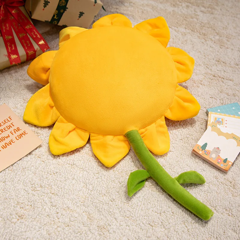 45 см кавайный мультфильм аниме солнечный цветок наполнитель плюшевая игрушка милый золотой лепесток подсолнечника игрушка подушка детский праздничный подарок