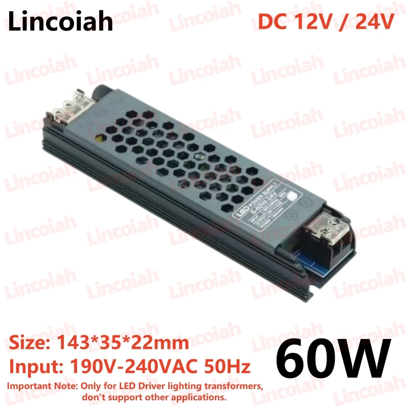 Verlichting Transformator DC 12 V/24 V Voeding Adapter 5A 12A Ultra dunne LED Strip Schakelaar Driver Lamp 60 W 100 W 150 W 200 W 300 W 400 W
