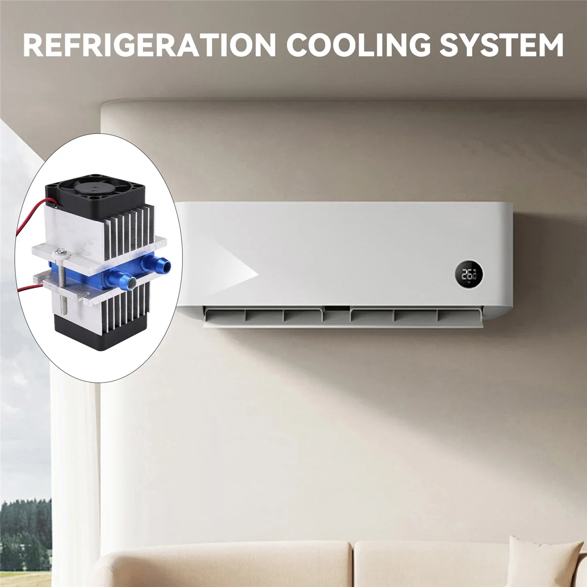 N85R 1 مجموعة مكيف هواء صغير لتقوم بها بنفسك عدة بلتيير الحرارية برودة نظام التبريد + مروحة لأداة المنزل