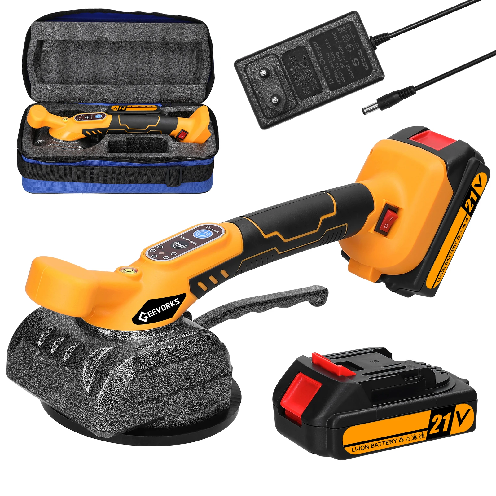 Elétrica Automática Ladrilho Máquina Recarregável Floor Deitado Nivelamento Ferramenta Bubble Leveler Ferramentas Elétricas 21v Engrenagens Profissional