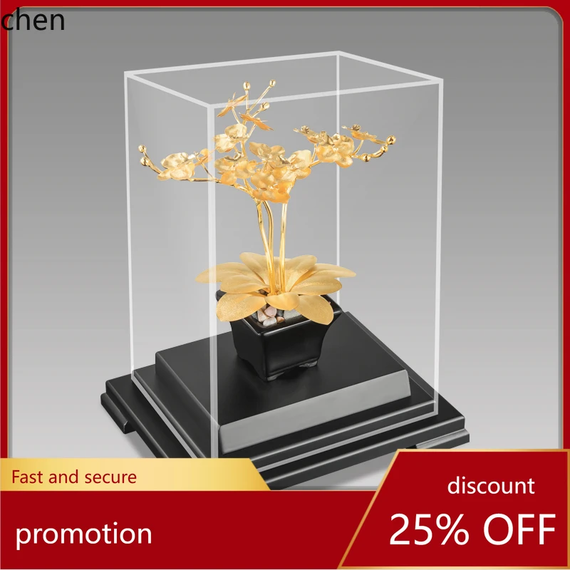 LYY  Gold Foil Ornament Butterfly Orchid Home TV Cabinet Wine Cabinet Decoration Craft Company Opening Housewarming Gift