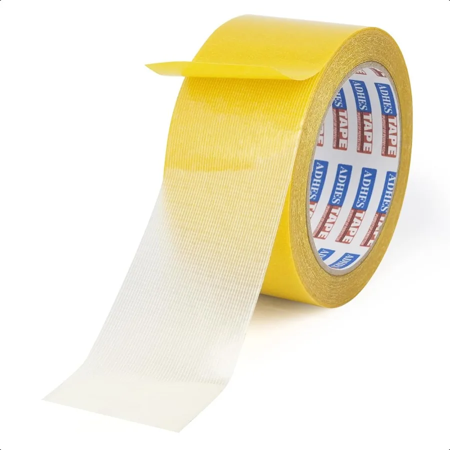 

ADHES Double Sided Carpet Tape Heavy Duty Removable and ResidueFree Rug Gripper Rug Tape for Hardwood Floors Clear Multipurpose