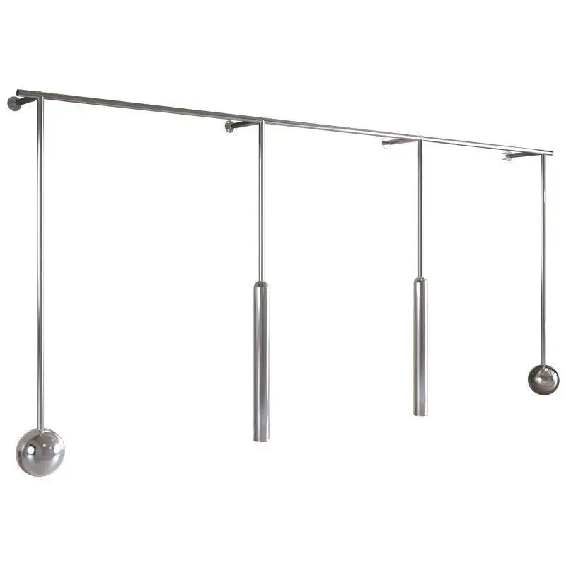 

Stainless steel thick tube wall clothes display rack Internet celebrity women's clothing store simple display shelf