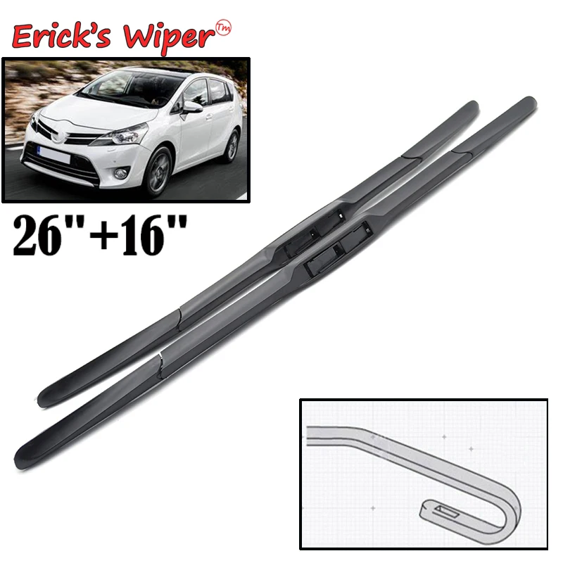 Erick\'s Wiper LHD Front Wiper Blades For Toyota Verso 2009 - 2019 Windshield Windscreen Clean Window Car Rain Brushes 26\