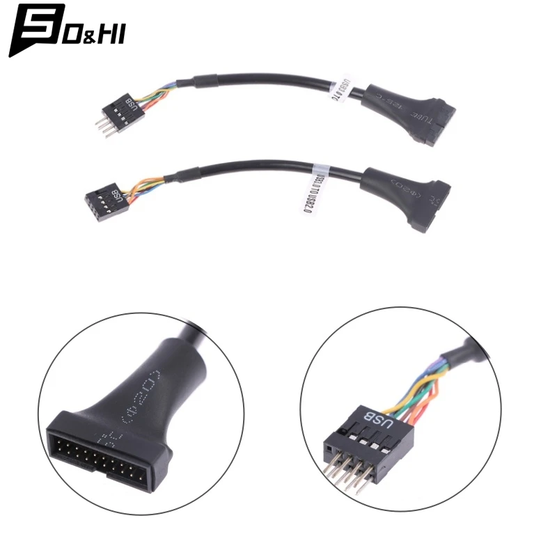 Motherboard Internal USB 2.0 9pin To USB 3.0 20pin Adapter Cable,Mainboard USB 3.0 20 Pin Header To USB 2.0 9 Pin Bridge Cable