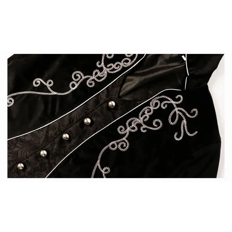 Stickerei Herren jacke mittelalter lichen Cosplay Mann Trenchcoat Steampunk Gothic Frack viktoria nischen Kleidung Karneval Halloween Kostüm