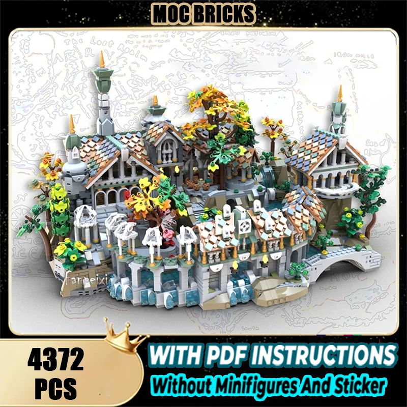 

Exquisite new MOC building block ring scene model mini Twilight Valley technology modular children's toy gift DIY assembly set