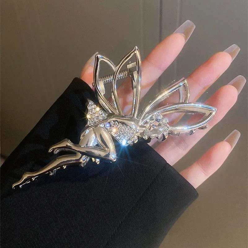 Fashion Large Elf Hair Claw For Women Girls Clamps Hair Crab Metal Ponytail Hair Clip Claw Accessories Headwear Tiara Hairpin