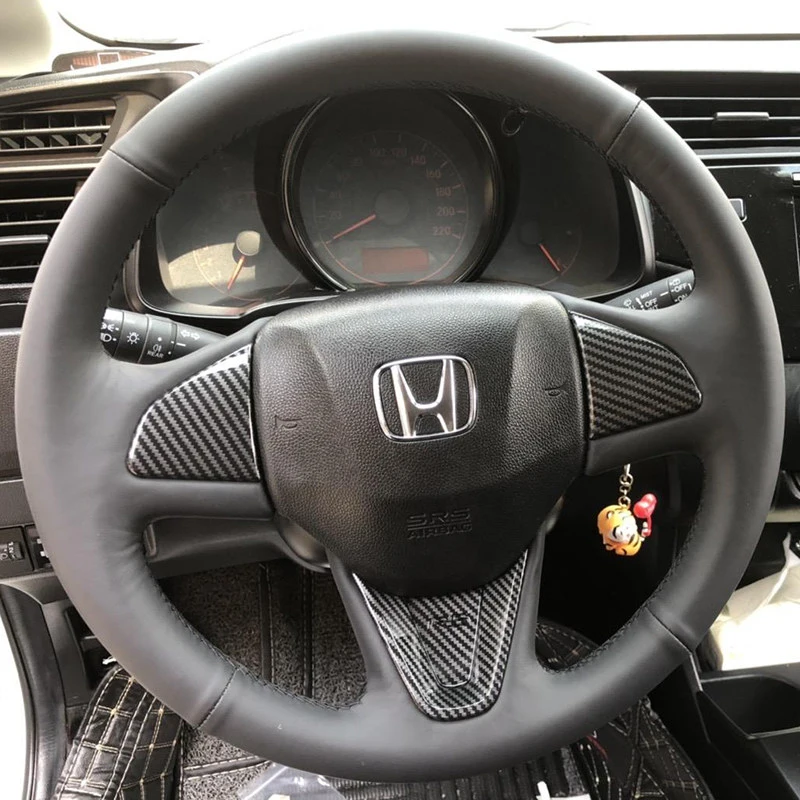 

Чехол на руль автомобиля из микрофибры и кожи с плетением для Honda Fit Jazz 2016-2019, индивидуальный, ручной работы, с ручной прострочкой, для интерьера автомобиля
