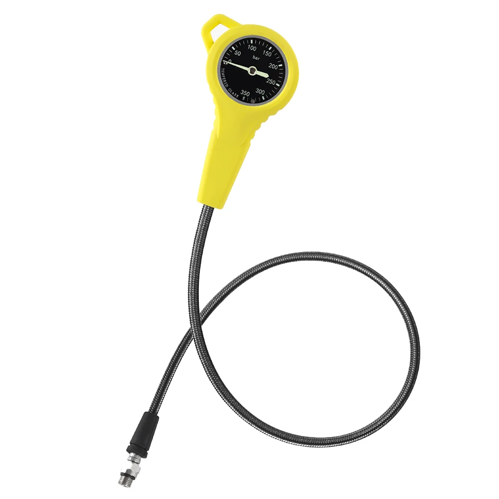 Length 65cm Carbon Fiber Hose 300Bar Pressure 360-Degree Rotation Diving Cylinder Compatible Underwater Exploration