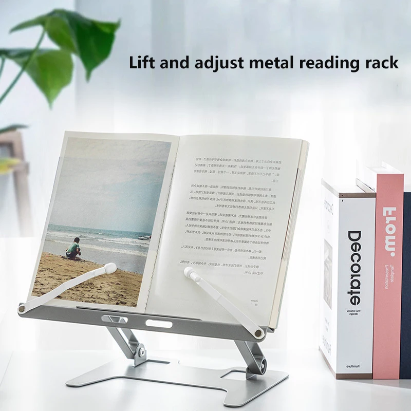 Adjustable Metal Reading Book Holder ,Tablet Phones Cooling Stand Bracket For Ipad Pro For Homework For Working