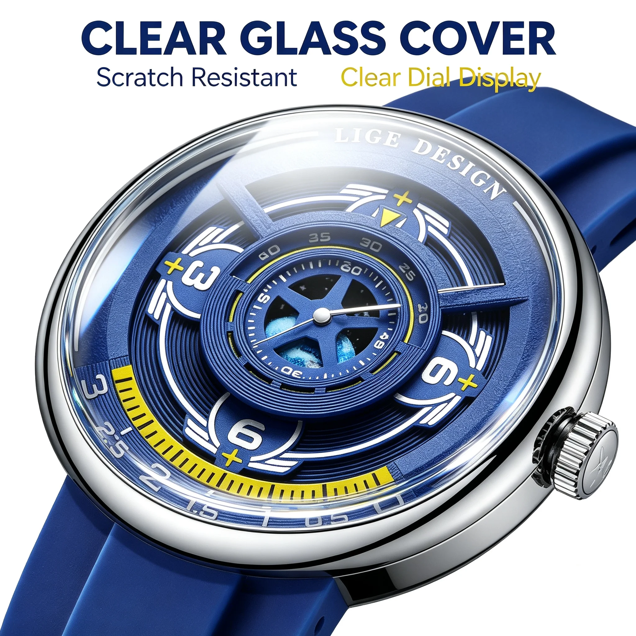 2026 Modische Original Einzigartige Silikon-Quarz-Herrenuhr mit Nachtlicht Sportuhr relógios masculino reloj hombre