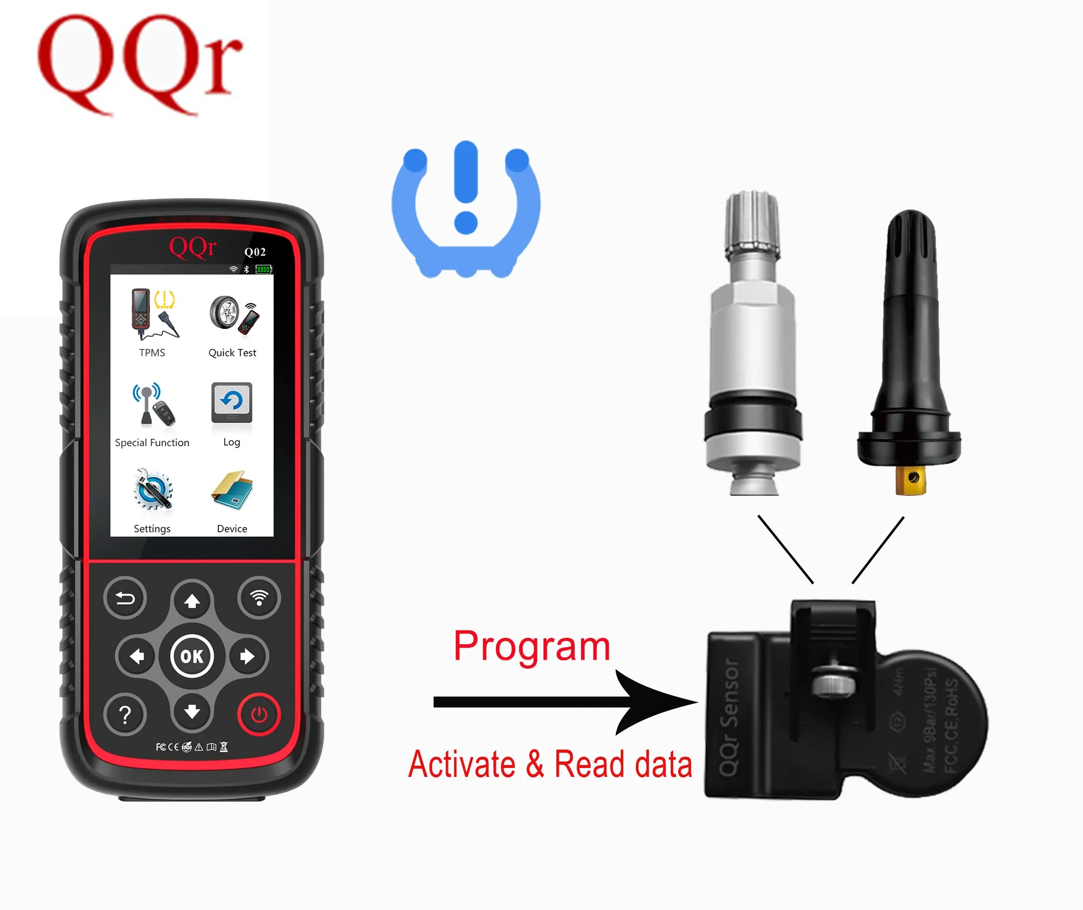 QQr Auto Car Diagnosis Free Software Update TPMS Programming Tool obd2 scanner diagnostic tool obd2 scanner diagnostic tool tpms