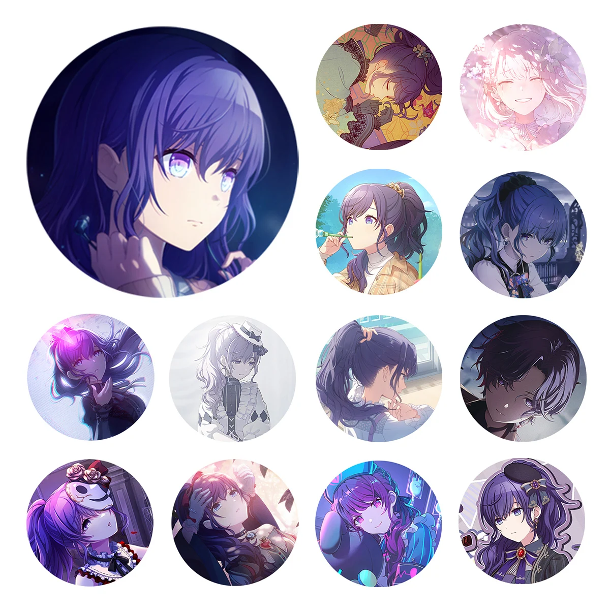 Project SEKAI Anime Asahina Mafuyu 25 Nightcord 25n 50mm PJSK Badge Brooch Pins