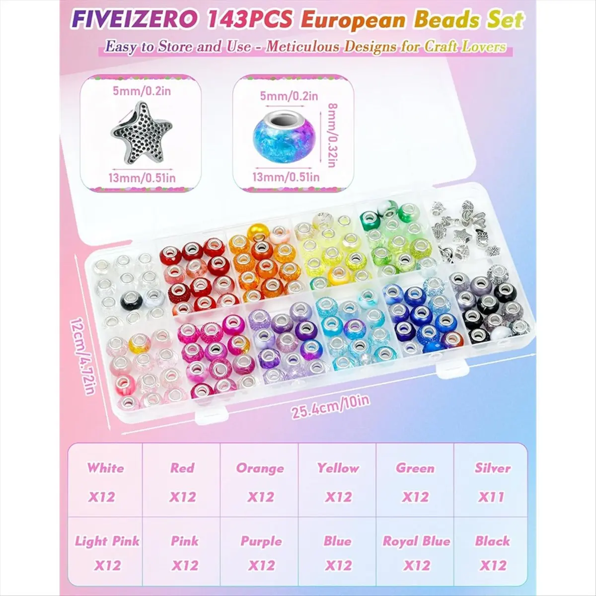 【coupon-】{0}large-hole-beads-for-jewelry-making-12-color-glass-large-hole-spacer-beads-for-bracelets-necklaces-and-diy-crafts
