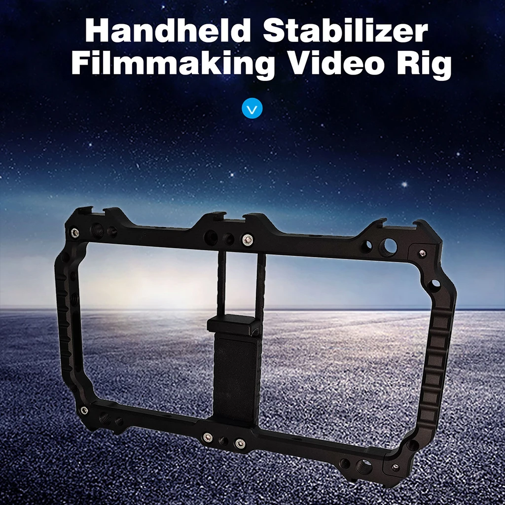 

Ручной стабилизатор для телефона, карданный подвес, горизонтальная и вертикальная видеоустановка для изготовления видеосъемки с 1/4 отверстиями, холодный башмак для микрофона, заполняющий свет