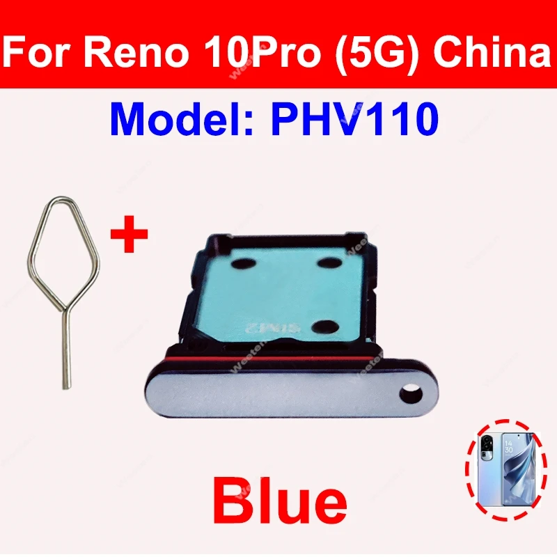 For OPPO Reno 10 10Pro 10 Pro+ Plus 5G SIM Card Tray SIM Card Reader Holder SIM Slot Socket Parts