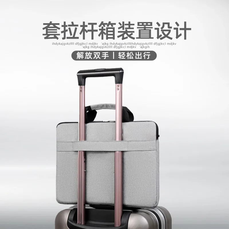 กระเป๋าแล็ปท็อป 15.6 นิ้วกระเป๋าถือสําหรับผู้ชายและผู้หญิง Universal Work Business Travel กระเป๋าเดินทางคอมพิวเตอร์กระเป๋าเอกสาร