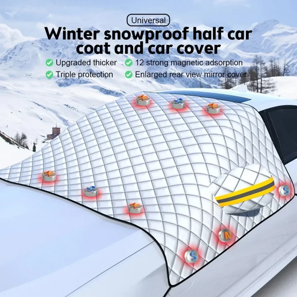 Car magnetic shield front windshield Sunshade Gear Cover sun shield thickened snow shield and frost protection car clothing