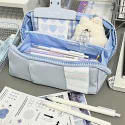 Borsa per penna in tela di grande capacità astuccio per matite Kawaii cancelleria coreana torna a scuola forniture carine cancelleria per borse cosmetiche da donna