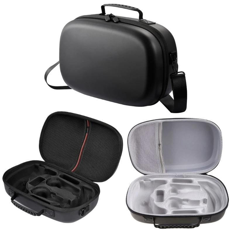 Compact Traveling Box EVA Carry Bag for 4 Headset Box Zipper Organizers Easy to Open Close Hard Carrying Holders