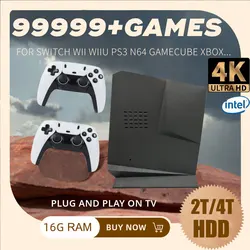 Mini PC Retro Game Box G3 Pro Dual System 99999+GAME 8/16G RAM 2/4TB ROM Game For PS2 PS3 WIIU WII SS GAMECUBE Sega Saturn Intel