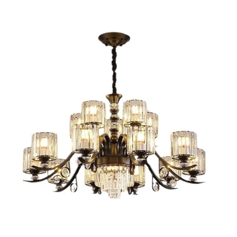 

Light luxury crystal living room chandelier luxury atmosphere American modern simplicity