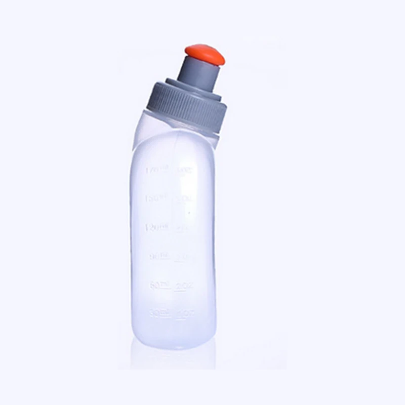 Fashion Portable Water Bottle Transparent Travel Outdoors Sport Running Cycling Hiking Camping 170ml/250ml Soft Kettle Folding