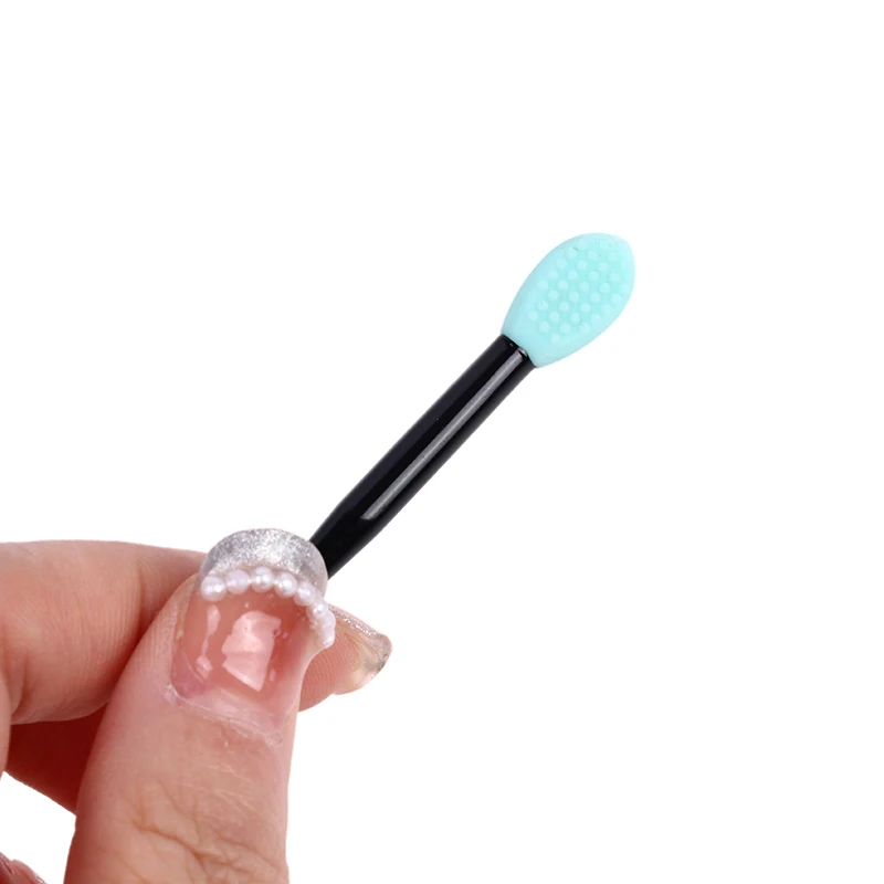 Bálsamos de silicona para labios, 1 piezas, pincel para máscara de labios con ventosa, cubierta antipolvo, pinceles de maquillaje, pincel para lápiz labial