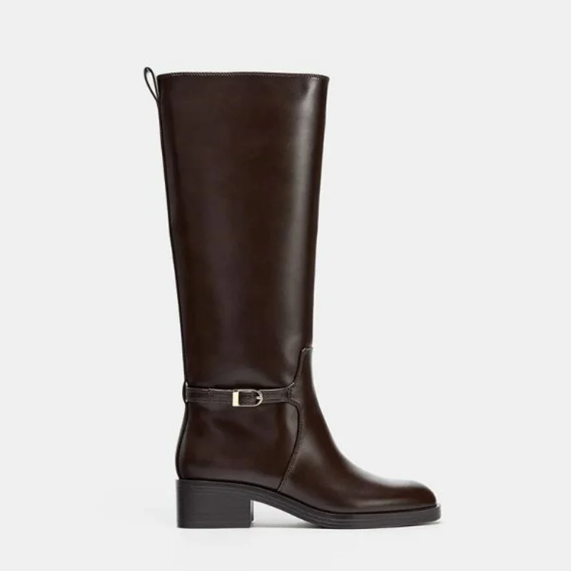Botas de Couro Marrom Vintage  - Vintage Zipper avaliação e preço