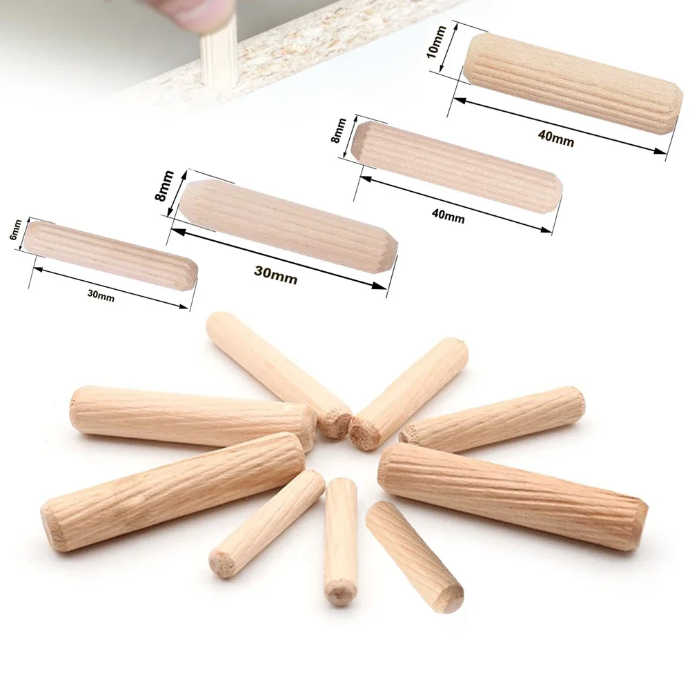 50 stücke Holzbearbeitung Pin Nagel Schrank Schublade Nut Holz Positionierung Pin Möbel Zubehör Pin Runde Nut Holz Handwerk Pin Stange – Detail 2