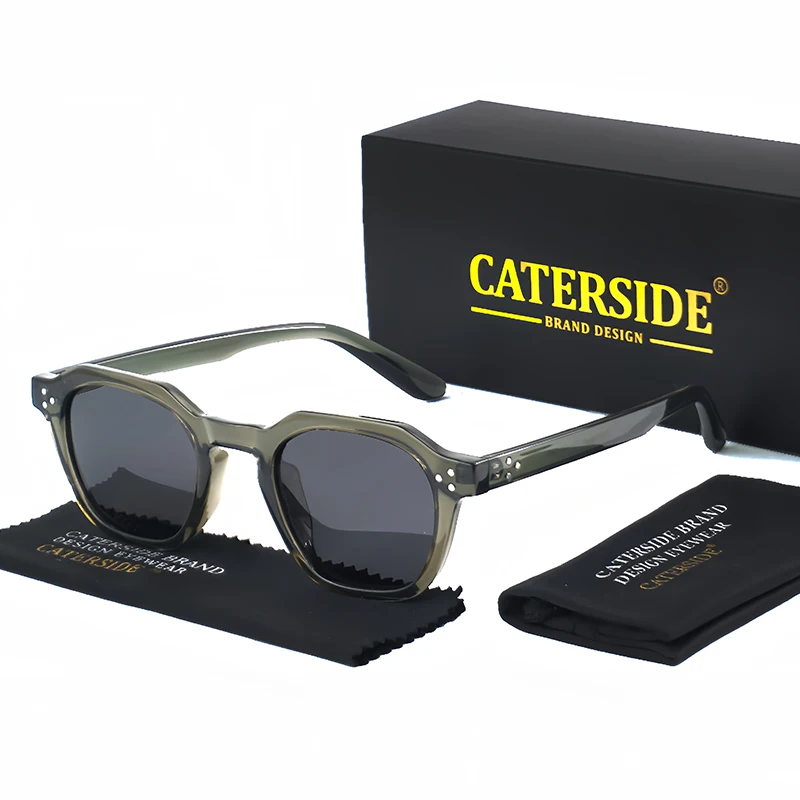 CATERSIDE Retro Polarisierte Sonnenbrille Männer Ultraleicht TR90 Rahmen Polygon Frauen Sonnenbrille Im Freien Hohe Qualität Reise Brillen – Detail 6